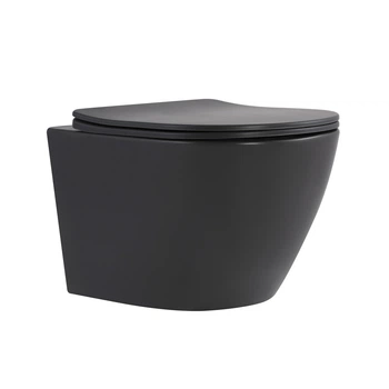 Унітаз підвісний Qtap Robin Ultra Quiet 520×365×340 мм, Anthracite, з сидінням Slim Duroplast / Soft-close / Quick Release