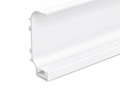 Профіль C подібний для фасадів без ручок (ФБР) с пазом під LED-підсвічування L=5950 мм білий (ціна за 1 пог.м)