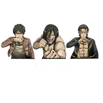 Голографическая наклейка Атака Титанов Эрен Йегер Attack on Titan Eren Yeager 6*5 см