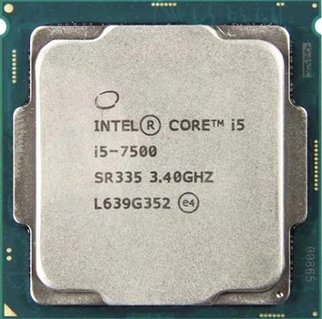 Процессор Intel Core i5-7500 (3.40-3.80GHz, 4 ядра, 4 потока, 6Mb Cache)/ графика intel Graphics 630/ Soсket 1151/ Б/у