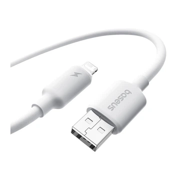 USB кабель Baseus E0426901/E0426900, Lightning, 1.0 м., Білий - 646662