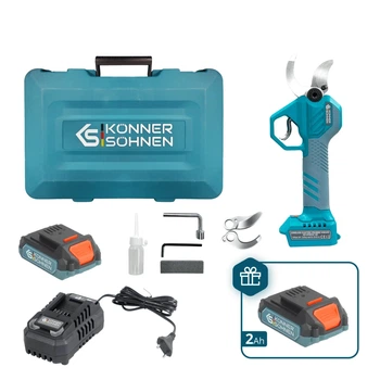 Könner & Söhnen Секатор акумуляторний Konner&Sohnen KS CPS20V-40 CASE PLUS 20В акб 2х2А·год d 20-40мм ЗП кейс 1кг