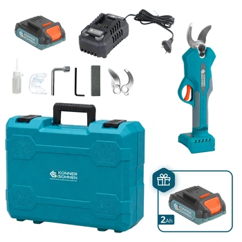 Könner & Söhnen Секатор акумуляторний Konner&Sohnen KS CPS20V-32 Case PLUS 20В акб 2х2А·год d 15-32мм ЗП кейс 0.89кг