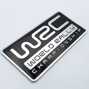 Эмблема алюминиевая WRC 8,0*3,0 см черная