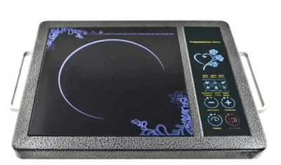 Інфрачервона плита Domotec MS-5842 настільна електроплита на 1 конфорку 2000 Вт склокерамічна плитка з таймером автовимкненням захистом від перегріву компактна кухонна плита для дому дачі гуртожитку офісу всіх типів посуду
