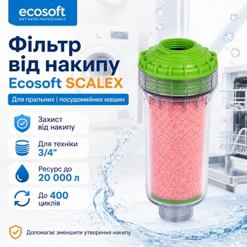 Фільтр від накипу Ecosoft для пральних та посудомийних машин