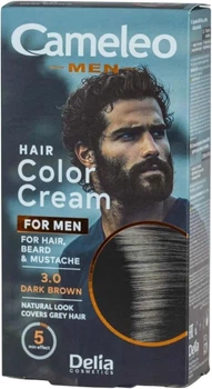 Фарба для чоловіків Delia cosmetics Cameleo Men 3.0 Темно-коричневий 30 мл (5901350445839)
