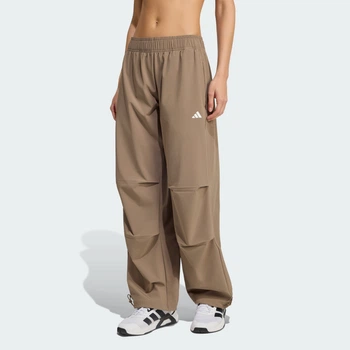 Женские спортивные брюки Workout Essentials Woven adidas KT1259 (XL) бежевый (4069993472863)