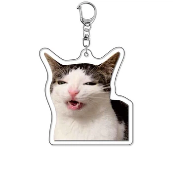 Акриловый брелок Котик мем 4
