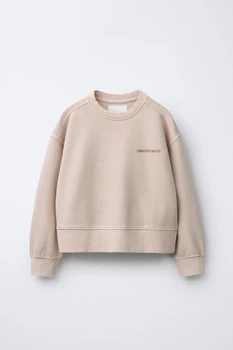 Варений світшот з написом Zara 3402/706 140см Бежевий (03402706676140)