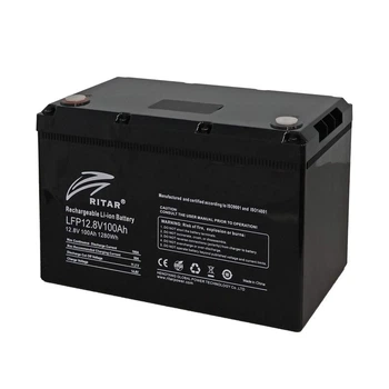 Акумуляторна електрична батарея літієва Ritar LFP12.8V100Ah G1