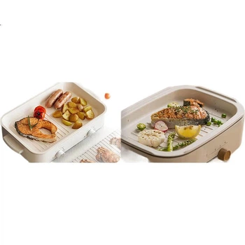 Багатофункціональна каструля Olayks Instant Cooking Pot, гаряча каструля, гриль, гаряча каструля, універсальна каструля для домашнього використання, електрична гаряча каструля об'ємом 3,5 л зі знімною пластиною для гриля, універсальна каструля
