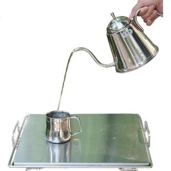 Кружка для кофе YOSHIKAWA Outdoor из двухслойной нержавеющей стали с зеркальной полировкой, 1 шт.