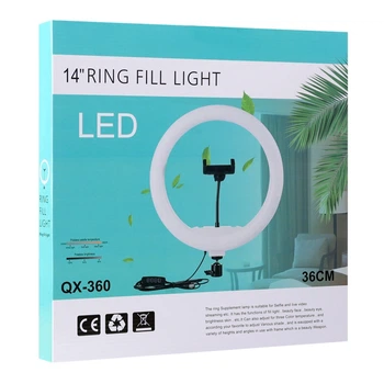 Лампа Fill Light 36cm 14" (QX-360) м'ята упаковка Чорний