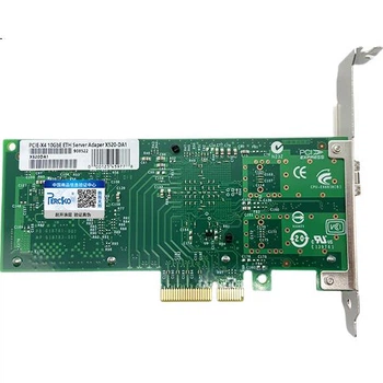 Сетевая карта PERCKO PCIe X4 Intel 82599 Chip X520-DA1 10 Гбит/с с оптоволоконным интерфейсом SFP+ для серверов, E10G41BF, совместимая с X520-DA2.