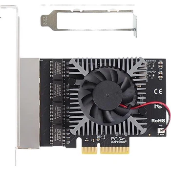 FLYBISH NA226-T4A2, мережева карта PCIe X4 2.5G, ігрова кіберспортивна 2500Mbps, дротова для настільних комп'ютерів, чіп Intel I226-V, м'який маршрутизатор NAS, Qunhui