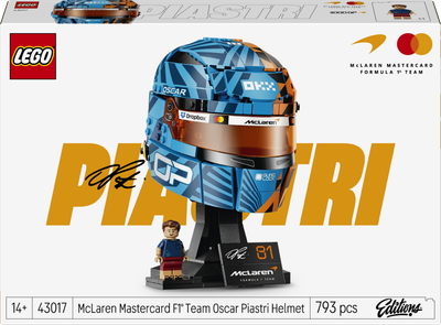 Zestaw klocków LEGO Editions Kask Oscar Piastri McLaren Mastercard F1 Team 793 elementy (43017)
