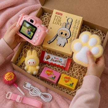 Подарочный бокс Kawaii для девочки с сюрпризами и игрушками, 6 подарков (BOX-1PandaPS)