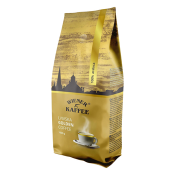 Кава в зернах Віденська кава Lvivska Golden Coffee 1 кг