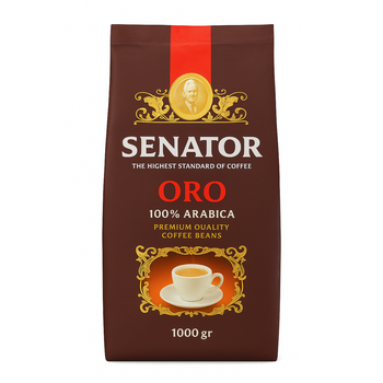 Кофе в зернах Senator Oro 1 кг Премиум 100% Арабика