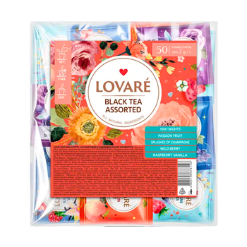 Чай пакетований Lovare Assorted Black Tea 5 видів по 10 шт чорний