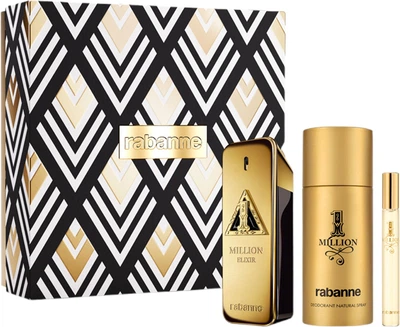 Zestaw męski Paco Rabanne 1 Million Perfumy 100 ml + Miniaturka Perfumy 10 ml + Dezodorant 150 ml (3349668666768)