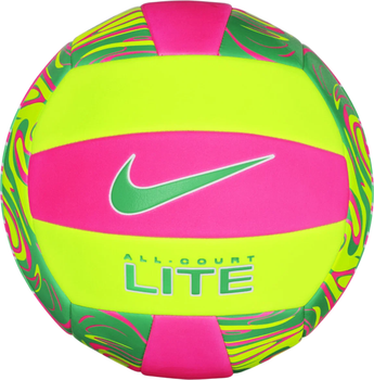 Мяч волейбольный Nike All Court Lite Volleyball Deflated Pink/Volt/Green Size 5 (N.100.9071.643.05)
