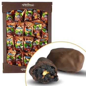 Конфеты VikiSnack Финик с черносливом в шоколаде, 1,5 кг