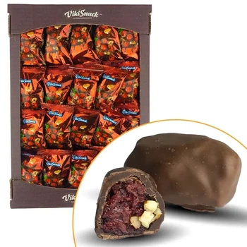 Конфеты VikiSnack Клюква с орехом в шоколаде, 1,5 кг