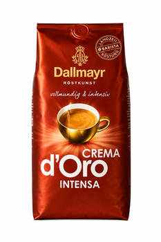 Кава в зернах Dallmayr Crema d'Oro Intensa 1 кг — натуральна зернова кава для еспресо, капучино та лате