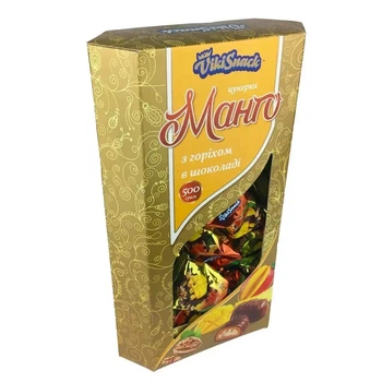 Манго з горіхом у шоколаді VikiSnack 500 г — цукерки із сухофруктів у шоколаді