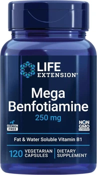 Мега Бенфотиамин Life Extension (Mega Benfotiamine) 250 мг 120 капсул