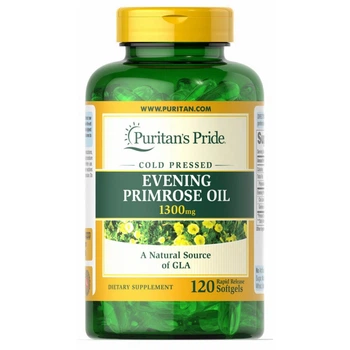 Масло примулы вечерней с GLA, Evening Primrose Oil with GLA, Puritan's Pride, 1300 мгг, 120 капсул
