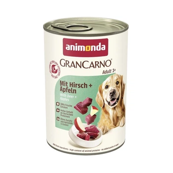 Влажный корм с говядиной и олениной для взрослых собак Animonda GranCarno Adult Beef and Deer with Apple, 400 гр