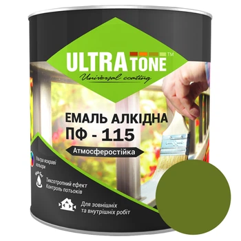 Емаль алкідна глянсова ULTRAtone ПФ-115 2,8 кг Хакі