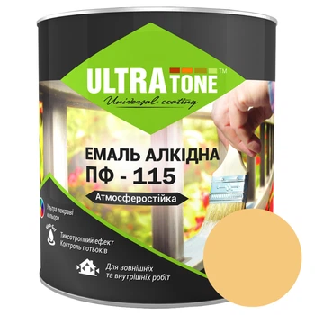 Емаль алкідна глянсова ULTRAtone ПФ-115 2,8 кг бежева