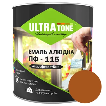 Емаль алкідна глянсова ULTRAtone ПФ-115 2,8 кг Жовто-коричнева