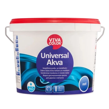 Фарба акрилова для дерева і металу Universal Akva Matt Vivacolor біла 2,7 л