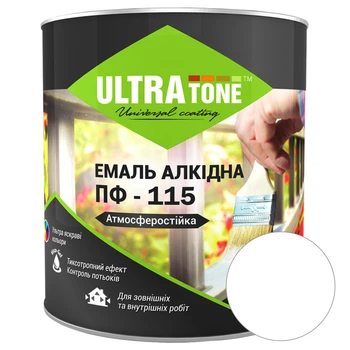 Емаль алкідна глянцева ULTRAtone ПФ-115 2,8 кг Біла