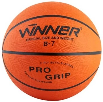 Мяч баскетбольный Winner Orange Pro Grip резиновый для тренировок и любительской игры на улице и в зале