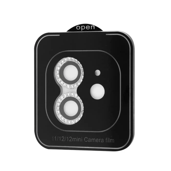 Алмазная линза камеры iPhone 11/12/12mini Серебро