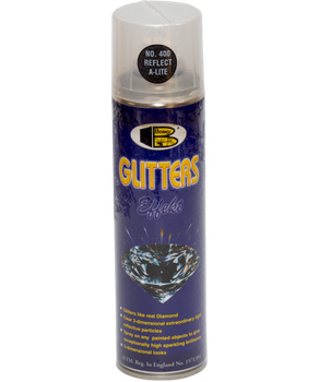 Лак Bosny GLITTERS SPRAY кришталевий (400), 300 мл