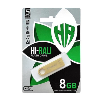 USB Flash Hi-Rali Shuttle, 8 Гб., Золотой - 335734