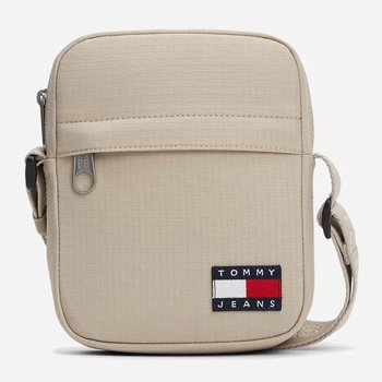 Сумка кросбоді через плече чоловіча тканинна маленька Tommy Hilfiger 747902802 Бежева (1159863046)