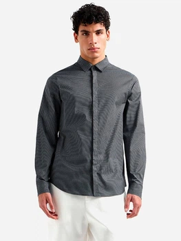 Рубашка хлопковая мужская Armani Exchange 182746963 M Синяя (1159862779)