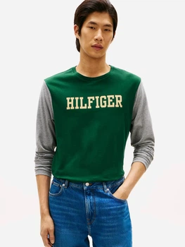 Лонгслив мужской Tommy Hilfiger 552953258 M Серый с зеленым (1159862816)