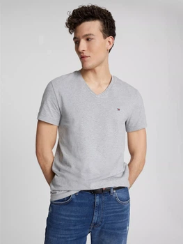 Футболка хлопковая длинная мужская Tommy Hilfiger 514521266 M Серая (1159862851)