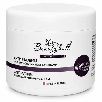 Антивозрастной морской питательный крем для лица и контура глаз с водорослями Marine Care Beautyhall 500 мл