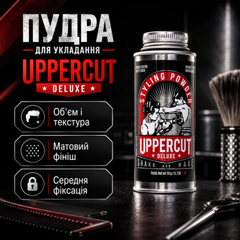 Пудра для укладки волос Uppercut Deluxe Styling Powder 20 г мужская стайлинг-пудра для объема, текстуры, матового эффекта