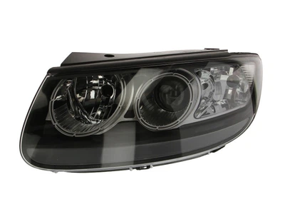 Фара передняя Hyundai Santa Fe 2 2005-2010, левая H7/H7, с указателем поворота, черная рамка, Depo, 221-1144L-LDEM2